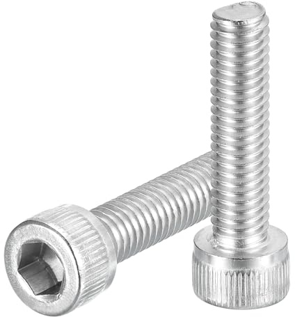 QUARKZMAN 40 Stück M6-1x25 Zylinderschrauben mit Innensechskant Zylinderkopfschrauben Edelstahl 304 Vollgewinde Innensechskantschraube Befestigungselemente für Maschinen