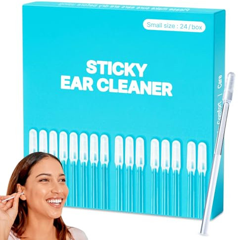 YUDANSI Reusable Ear Wax Removal, 24 PCS Self Sticky Ear Cleaner Earwax Removal Kit, Washable Wax Removal Tool Dry Ear Cleaning Kit, Professional Ear Wax Remover for Adults Kids Home Use Ear Pick