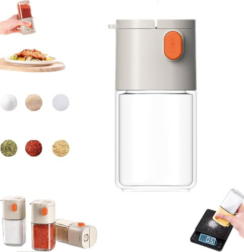 Saliera e pepiera carine, saliera a bacchetta magica, saliera e pepiera di tipo a pressione quantitativa precisa, bottiglia di condimento for il controllo del sale multifunzionale,for cucina,campeggio