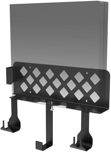 Wall Mount Bracket Compatible for PS4 Slim,PS4 Slim Wall Mount Holder with Detachable 2 Controller Holder & Headphone Hanger,Mount on The Wall or The Back of The TV