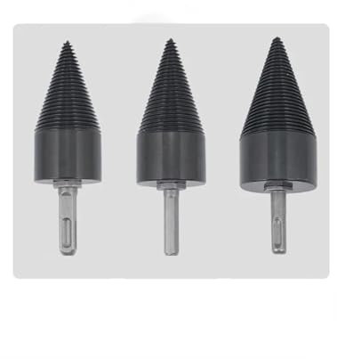 robusto Broca for madera de 32/38/42/45/50mm, broca giratoria for división de leña, broca divisora ​​de madera, broca de conos de tornillo, broca redonda cuadrada for madera durable(50mm Round Shank)