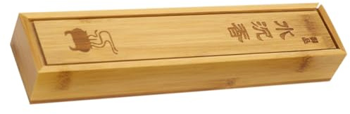 TOPBATHY Caja De Incienso De Bambú Natural 60g Diseño Compacto Almacenamiento Seguro Portátil para Yoga, SPA, Decoración del Hogar