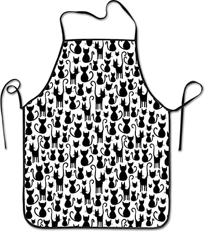 Personalisiert Grillschürze Katzen Auf Weiß Malschürze Premium Schürzen Unisex Arbeitsschürze Für Restaurant Café