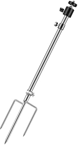 LEKEFETO Vilda kamerahållare, skalbar hållare för nattbelysning 61–86 cm, 360° justerbar rostfritt stålhållare, universell gänganslutning 1/4 tum – 20 (6 mm), för nattfiske, solpanel, vildkamera