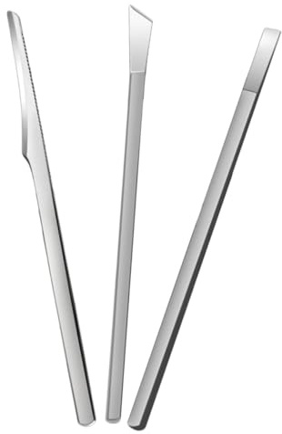 NIYANGLE Kit de 3 Herramientas de Acero Inoxidable para Pedicura, Eliminador de Callos y Reparador de Uñas, Adecuado para Uso en Salón, Color Plata