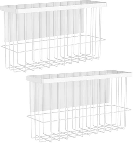 2Pcs Carbon Steel Magnetic Dryer Ball Holder,for Laundry Room No Drilling Magnetic Metal Basket Organizer Easy Attach Magnetic Lint Ball Bin for Refrigerator or Magnetic Surface