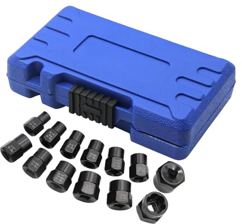 Xijobido Kit d'Extraction de Boulons,Ensemble De 13 Extracteurs De Boulons Et Écrous À - Outil Ergonomique De Précision Pour Garage Et Mécanique Auto