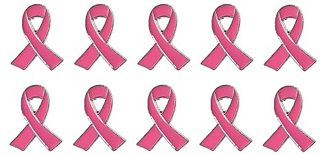 10 PièCes Pin's Ruban Rose - Cancer Du Sein - Octobre Rose - EngagéS - Qualité De Finition - Epingle - Broche - Badge - Pins Engages Ruban