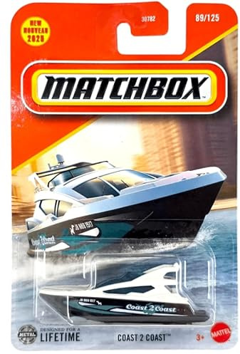 Matchbox Coast 2 Coast Boat [White], 89/125, 1:64 Scale Diecast Vehicle