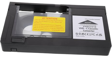 ROMISBABA Adattatore per Cassette Vhs-c in Plastica Resistente Convertitore Segnale Stabile per Nastri Vhs Vhs-c Compatibile con Vari Formati Conversione Video Semplice e Veloce