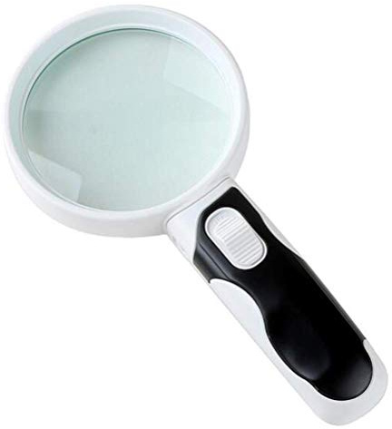 MOWFXUA 5X Square Magnifying Glass Lamp with Rolling Floor Stand Adjustable Swivel Arm Beauty Magnifier Lamp for Tattoo Folding Shadowless Salon Spa Nail Skin
