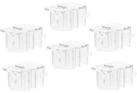 MERRYHAPY 6pcs Transparent Fish Tank Pipe Clamps Aquarium Tube Holder Water Pipe Fixing Clip for Filter Inlet Outlet Secure Aquarium Hose Installation