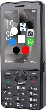 VBESTLIFE Téléphone débloqué 4G, Téléphone Portable Double SIM avec Bluetooth WiFi, écran Tactile 3,5 Pouces, Android 8.1, Son Fort, Grandes Touches, pour étudiants Seniors (Black)