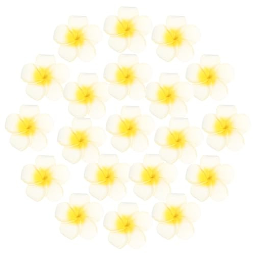M METERXITY 20-Pack Artificial Flowers Bulk, 3.35Inch/85mm Fake Chrysanthemum Floral Silk Flowers for DIY Home Decorations/Wedding Bouquets/Garden Office Table Centerpieces,Yellow Heart White