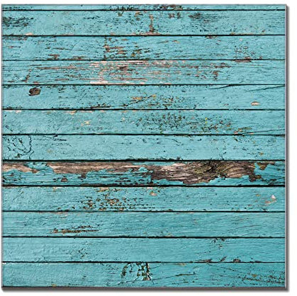 banjado Glas Magnettafel (90 x 60cm) - Magnetwand Glas - Magnetpinnwand als Memoboard - Pinnwand Magnettafel Küche, Büro, Kinderzimmer - Blaue Holzlatten