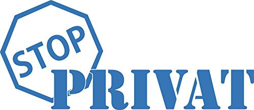 GRAZDesign Türschild Privat Stop Schild, Türaufkleber selbstklebend | Größe 25x57cm | für Hold Glas Metall Türen, Klebefolie für Büro, Teenager Zimmer - 053 hellblau