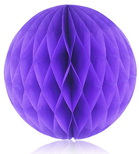 YFZYT 10x Hängendes Pompoms Papier Wabenball Kugel Dekobälle Hochzeit Partei Dekoration Kugeln für Hochzeit Baby Shower Party Geburtstag Raumdeko Wohnungdeko - 6 Zoll, Helles Lila