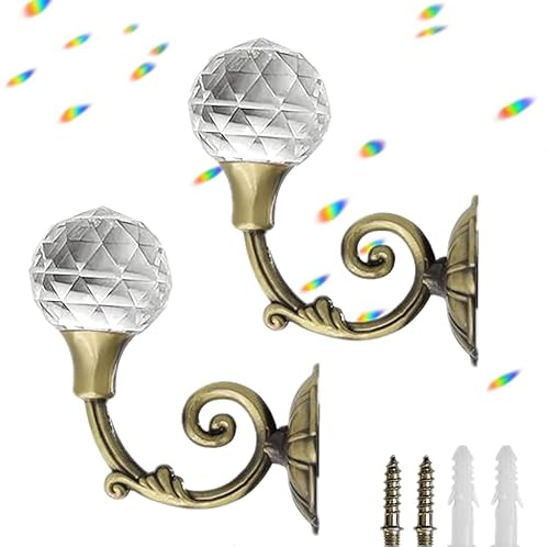 Nicoone Ganci fermatenda con cristalli, 2 pezzi, colore: bronzo verde