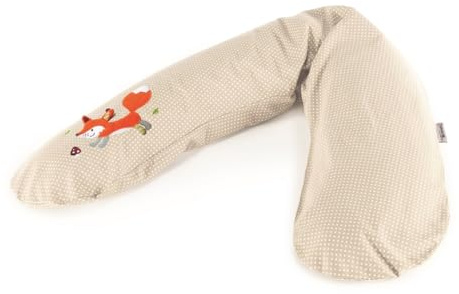 Theraline Stillkissen 190cm inkl. Knisterbezug Punkte beige Fuchs Dinkelfüllung | 51302702