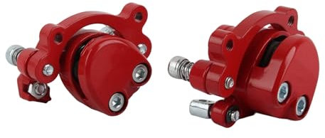 Akozon Étrier de Frein à Disque, Paire de Plaquettes D'étrier de Frein à Disque Avant Arrière en Métal Robuste pour Mini Moto Chinoise Enfant ATV Quad 43 47 49 (rouge)