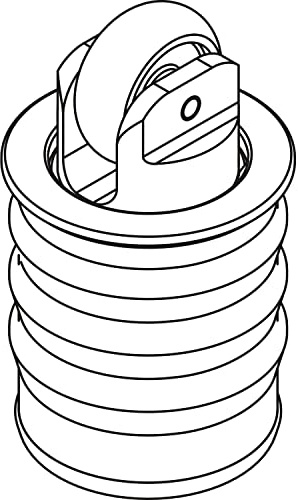 HAWA Clipo/Combino Bodenführung (Schiebetürbeschlag), Zubehör für Schiebetüren, Kunststoff grau