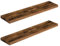 HOOBRO Floating Shelves, Wall Shelves Set of 2, Wall Mounted Shelves, 100 cm, Wall Display Racks, Decorative Hanging Shelf, Wooden Shelves, for Bathroom, Bedroom, Kitchen, Rustic Brown EBF100BJP201G2