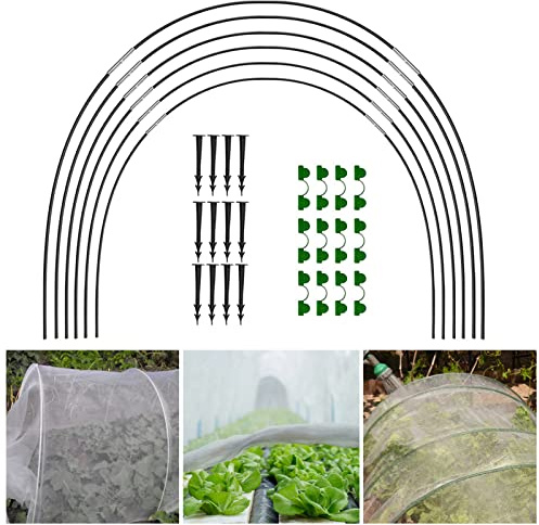 18 Garten-Reifen, Gewächshaus-Reifen, Greenhouse Hoops Tunnel-Tunnel, Pflanzenabdeckungs-Stützrahmen, Folientunnel, Gartentunnel Hochbeete, Robuster Stabiler Gartentunnel-Stützrahmen Für Gartenhöfe