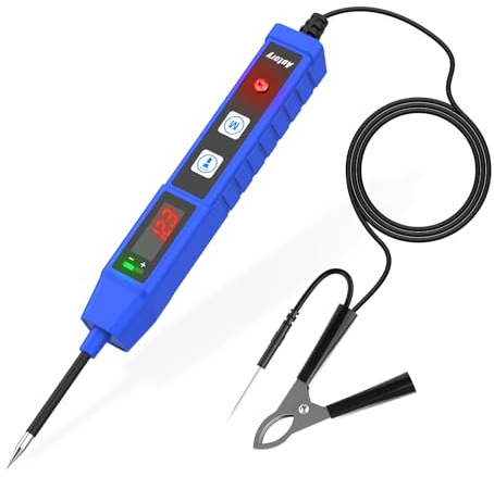 Spannungsprüfer Kfz Circuit Tester Auto - BELEY DC 9V-30V Automotive Power Circuit Probe Kit mit digital Bildschirm, kfz Prüflampe(Polaritäts/Durchgangsprüfung/Spannungsmesser/Temperaturprüfung)