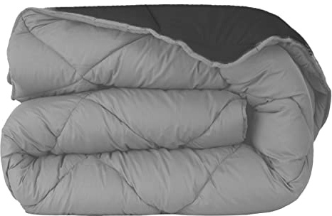 various Edredón Nórdico Bicolor - Edredón 400 gr/m² Microfibra de Poliéster 100% Reversible Transpirable Rellno Fibra Hueca siliconada válido para Cama de 90/105-180 x 270 cm Color Gris y Piedra