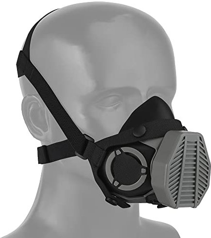 ACEXIER Taktische Atemschutzmaske Gesichtsmaske Halbmaskenfilter Austauschbare Anti-Staub-Maske Verbessert für das Schießen Jagd Airsoft-Zubehör (G)
