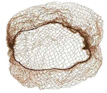 2x Light Brown Slumber Hair Nets - Elasticated Mesh Styling Light Brown Sleep In Hair Net