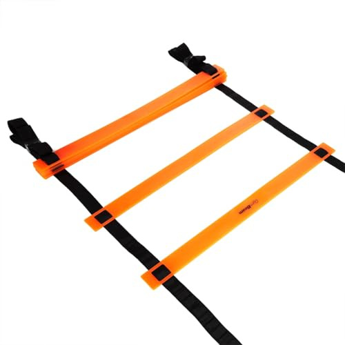 GymBeam Koordinationsleiter (4m) - Stabiles Polypropylen-Fitnesszubehör für Fußball, Tennis & Indoor/Outdoor Training zur Verbesserung von Ausdauer & Koordination, platzsparend & langlebig