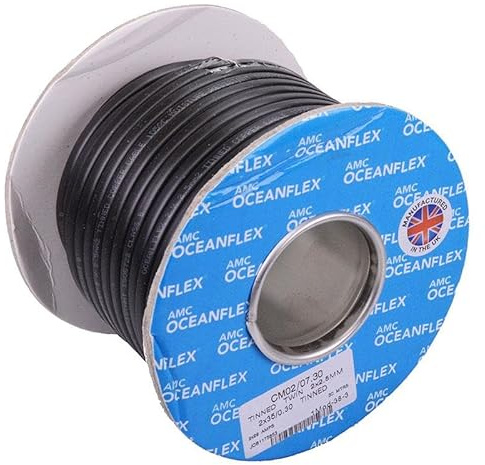 2-Core Flat 2.5mm² Oceanflex Tinned Copper Cable 35/0.3mm 30M Automotive Marine Electrical