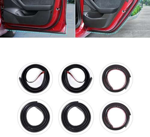 TSTESE 6 Pack Automotive Door Seal Strip Weather Stripping Self Adhesive EPDM Rubber Window Door Edge Guards Weatherstrip Sealing Interior Universal Accessories for Car Truck Pickups Boats Rvs EV