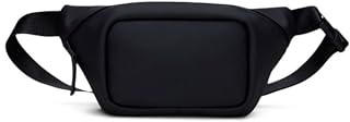 RAINS Unisex Waterproof Bum Bag - Versatile Black Crossbody Bag, Sling Bag, Fanny Bag for Women and Men, Ideal for Travel and Outdoor Activities