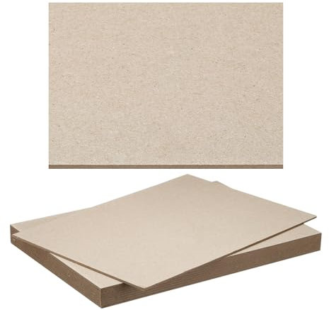 PATIKIL 12x8x0.1 Chipboard Sheets, 10Pcs Thick Book Board Binders Board Sturdy Bookbinding Supplies for Book Binding Cover, Gray