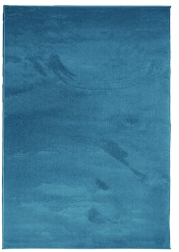 vidaXL Teppich Oviedo Kurzflor Türkis 140x200 cm