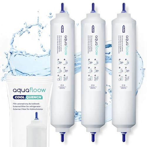 Aquafloow Vattenfilter för kylskåp ersättning för Samsung Side By Side, LG, AEG, HAIER, Whirlpool, DA29-10105J, HAFEX/EXP, DA99-02131B, WSF-100, EF9603, USC-100 (3)