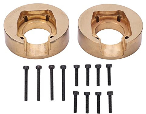 Drfeify 1 Paire de Contrepoids en Laiton de 45mm/1, 8 Pouces 107g, Contrepoids de Roue de Voiture RC pour Pièces de Mise à Niveau de Voiture d'escalade 1/10
