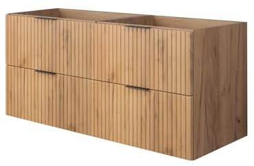 RODAN Waschbeckenunterschrank mit 2 Soft-Close Schubladen | Moderner Hängeschrank unter Waschbecken, Badezimmer Unterschrank ohne Waschbecken 46x120x57 cm