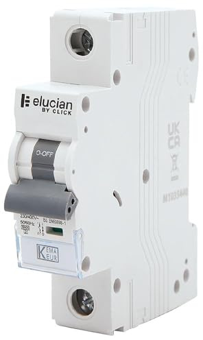 Click Elucian MCB B Type 6A 10A 16A 20A 25A 32A 40A 50A 63A Circuit Breaker (32 Amp)