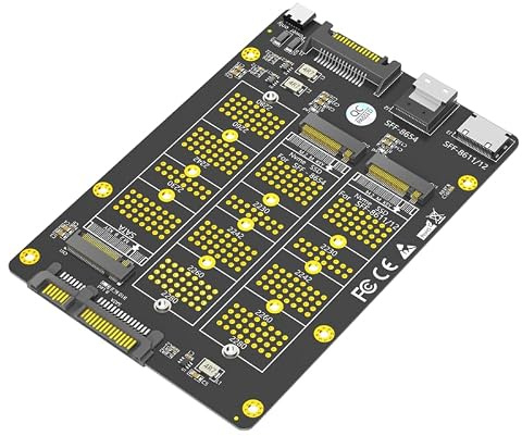 LeHang 3 in 1 Combo M.2(NGFF) NVMe SSD/SATA-Bus SSD auf SFF-8611/8612 8654/und SATA Adapter