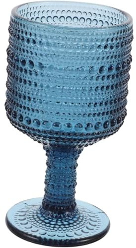 sporful Calice vintage in vetro blu per vino, succo e occasioni speciali