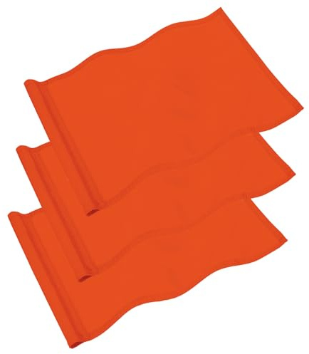 TIXIPEM Golf Flag with Tube Inserted [3pcs] - Nylon Putting Green Golf Target Flag Use for Indoor & Outdoor Courts & Practice Field - [Orange - 20 IN]