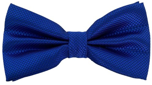 HISUNBEN Nœud papillon avec crochet, Nœud Papillon pour Homme Réglable en gabardine de smoking solide, Couleur unie Noeud papillon pour Noeud papillon pour enfants et hommes pour Mariage-Bleu-08