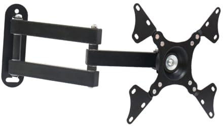 GARIOUANS Bastidor De Pantalla y Soporte De Montaje Pared para TV, Adultos, Diseño Extensible, Rotación De 360 Grados, Uso Sala y Oficina, Compatible Pantallas De 14 a 32 Pulgadas, Color Negro