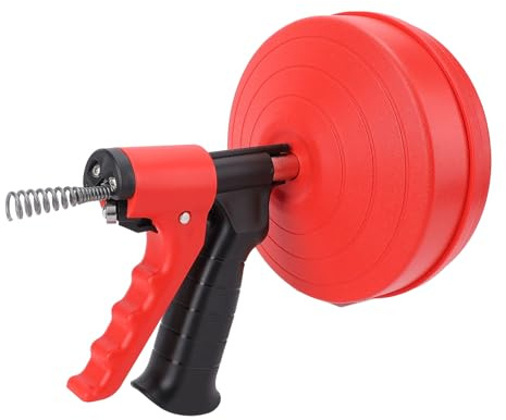 QANYEGN Serpent de vidange électrique sans fil, dissolvant de bouchons de serpent de plomberie à alimentation automatique, outil de déblocage d'évier pour douche, baignoire, cuisin (10m Ressort)