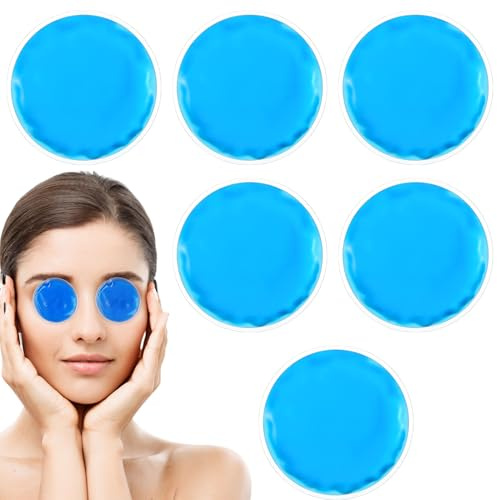 6 Stück Kühlpads,7cm,Kühlpack,Kühlakku Gel,Kühlpads Augen | Wiederverwendbare Gel-Kühlkissen Für Augen, Weisheitszähne, Schönheit, Schmerzlinderung,Für Kinder & Erwachsene