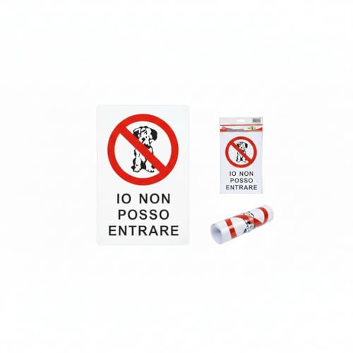Cartel de señal prohibido para la entrada de perros, PVC, 20 x 30 cm, blanco y rojo, para exteriores e interiores
