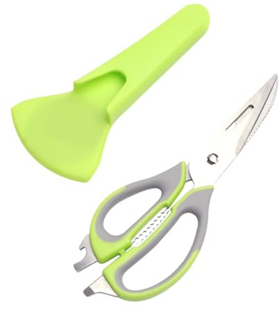 CHILDWEET Forbici da Cucina Smontabili con Copertura Magnetica in Acciaio Inossidabile Multifunzione per Pollo Verdure Noci con Apribottiglie Integrato e Manici in Plastica Antiscivolo